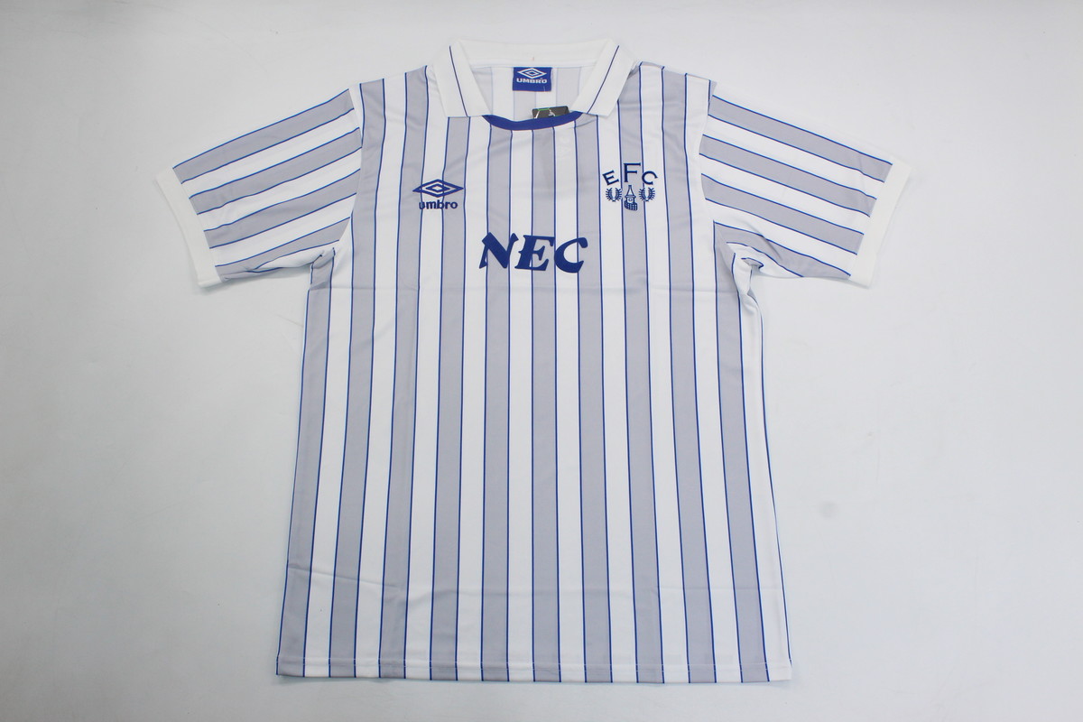AAA Quality Everton 88/90 Away White/Grey Soccer Jersey